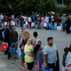 People queue to collect water from a spring in the Newlands suburb of Cape Town on Jan. 25, 2018.